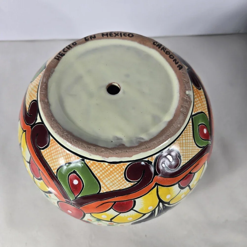 Talavera Planter 9 X 6 Inches Tall Hand Painted Mexican Art